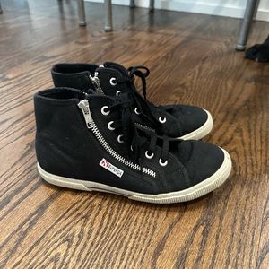 Women’s high top Superga sneakers, size 7.5
